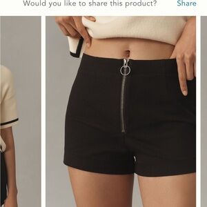 Maeve zippered micro shorts